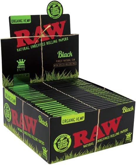 RAW King Size Black Organic Hemp Slim