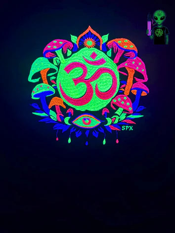 Bordado Mandala Ohm Mushrooms