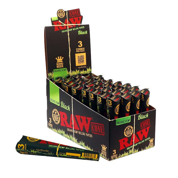 Cones Triplos RAW Black Hemp King Size