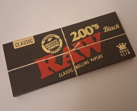RAW King Size Black Slim 200's