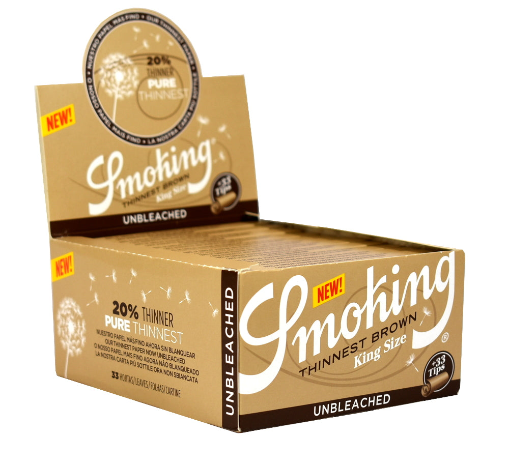 Smoking King Size Thinnest Brown + Tips